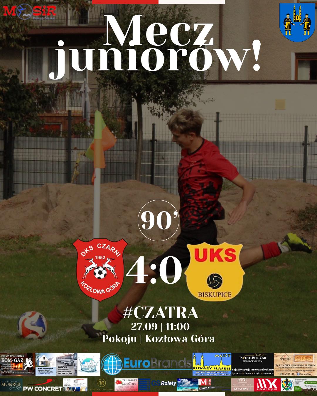 Zwycięstwo juniorów 4:0